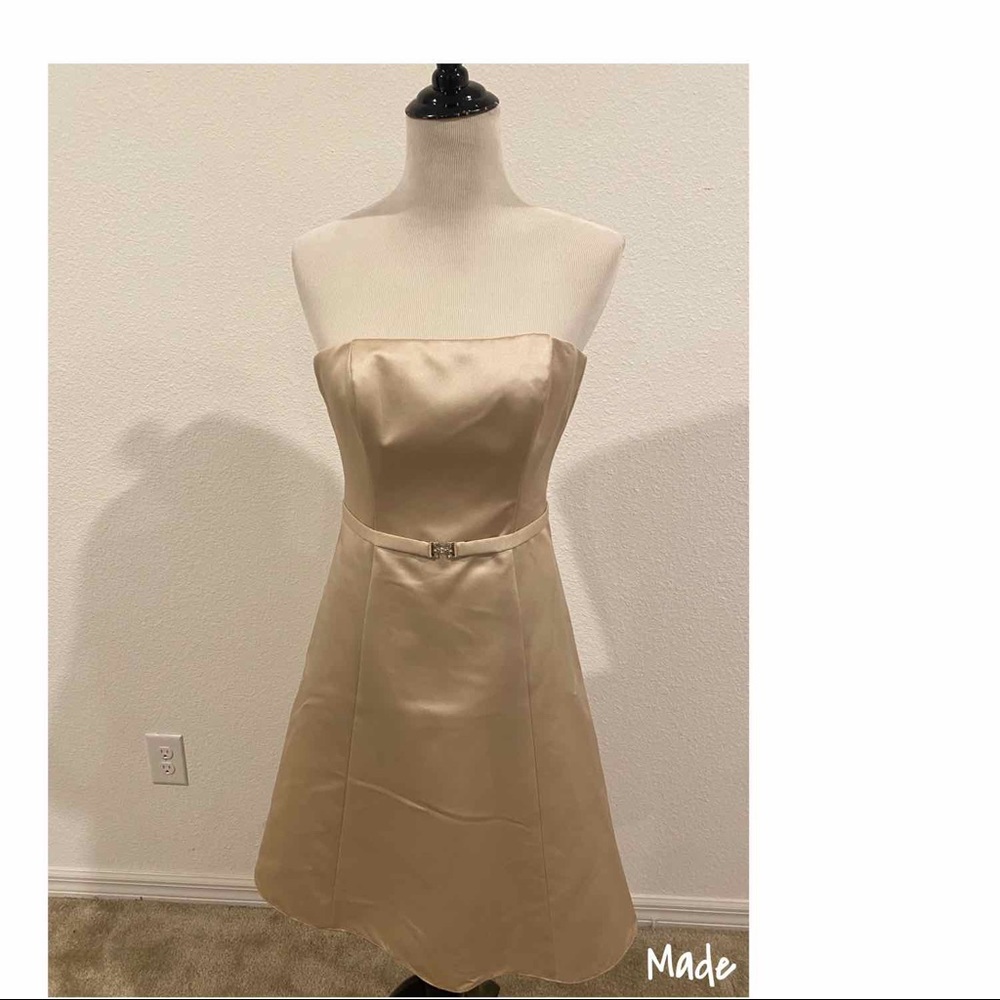 Gorgeous Michaelangelo strapless bridesmaid dress